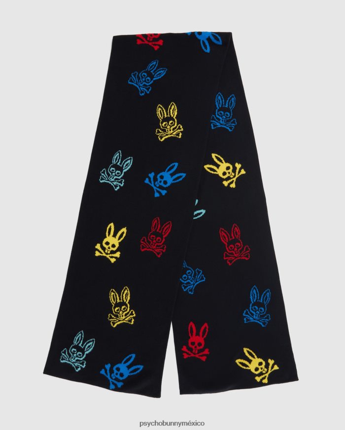 bufanda de conejito lacomb para hombre negroR46422761 Psycho Bunny