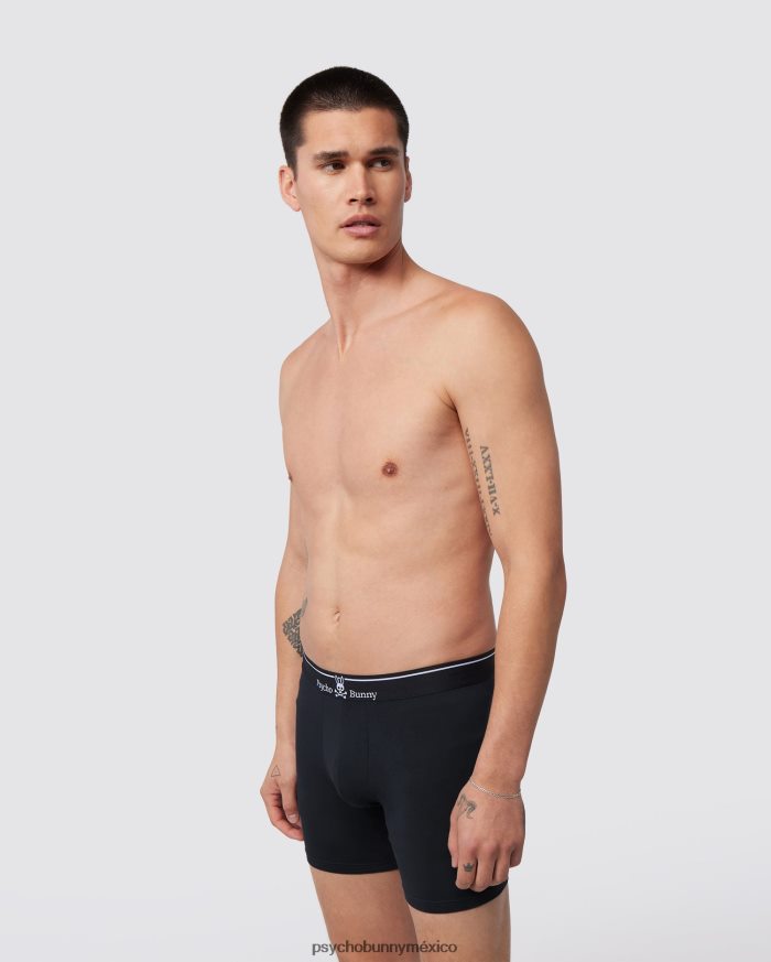 Calzoncillos tipo bóxer de punto liso para hombre, paquete de 2 negroR46422726 Psycho Bunny