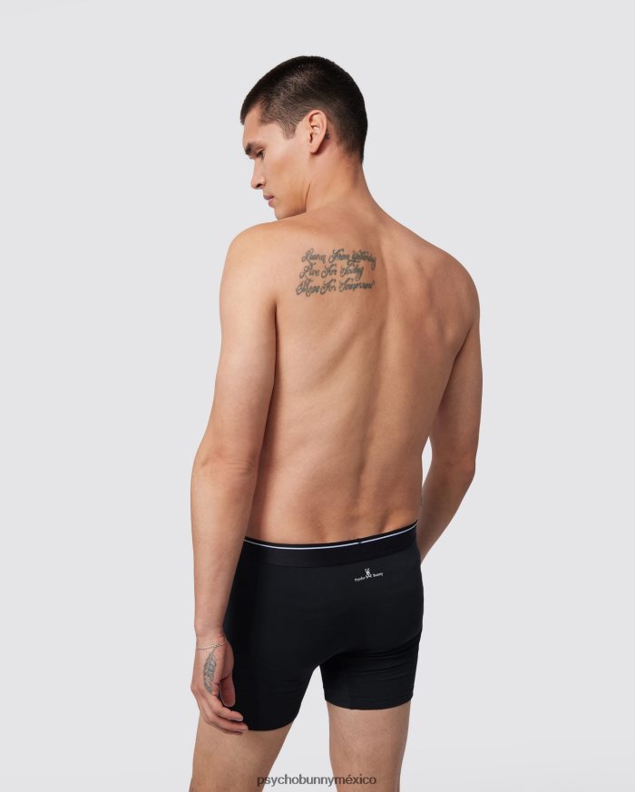 Calzoncillos tipo bóxer de punto liso para hombre, paquete de 2 negroR46422726 Psycho Bunny