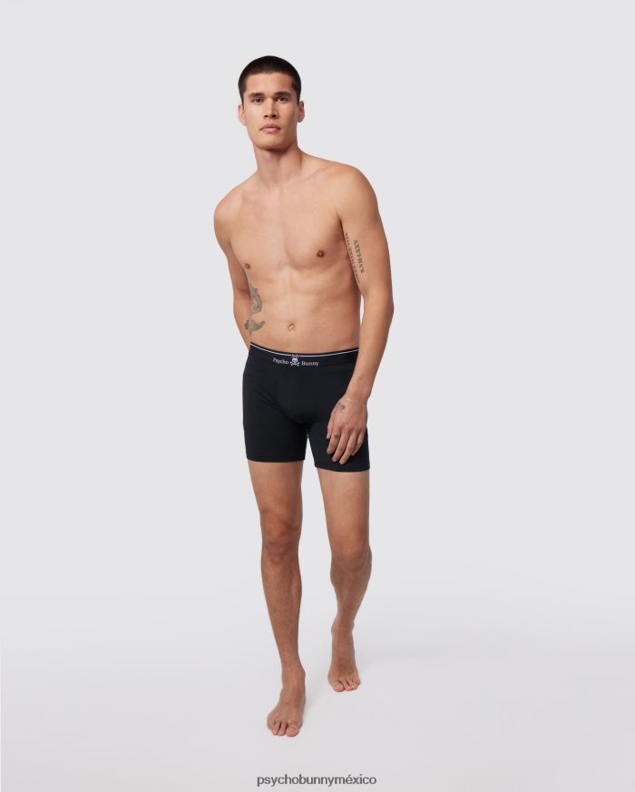 Calzoncillos tipo bóxer de punto liso para hombre, paquete de 2 negroR46422726 Psycho Bunny