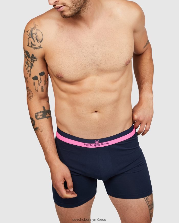 Pack de 2 calzoncillos tipo bóxer de punto para hombre. Azul marinoR46422758 Psycho Bunny