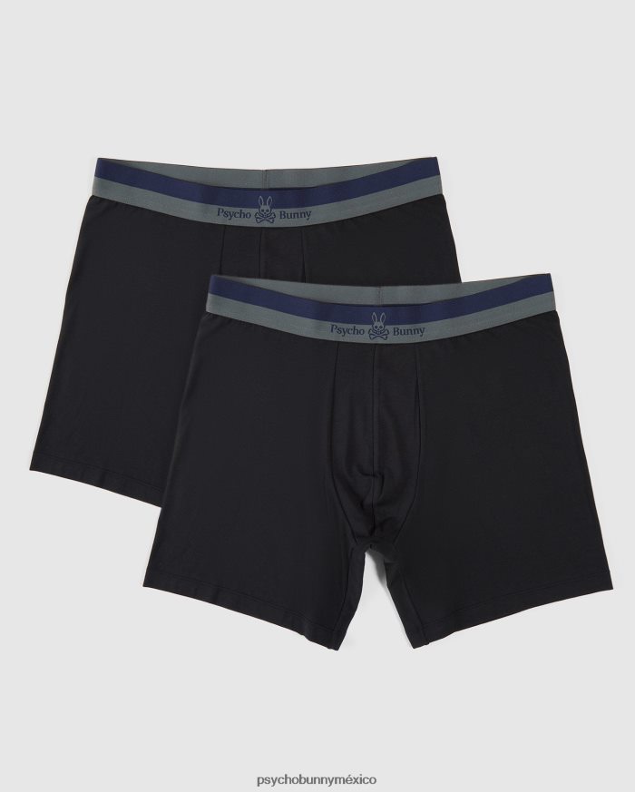 Pack de 2 calzoncillos tipo bóxer de punto para hombre. negroR46422754 Psycho Bunny