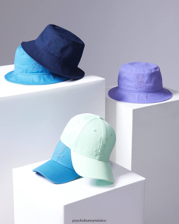 gorra de béisbol con borde para hombre azul yaleR46422311 Psycho Bunny