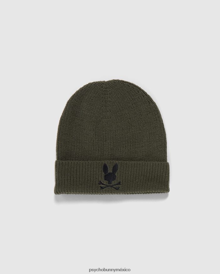 gorro de lana allen para hombre oliva oscuroR46422651 Psycho Bunny