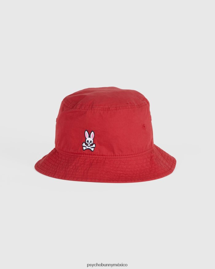 sombrero de cubo para hombre rojo brillanteR46422705 Psycho Bunny