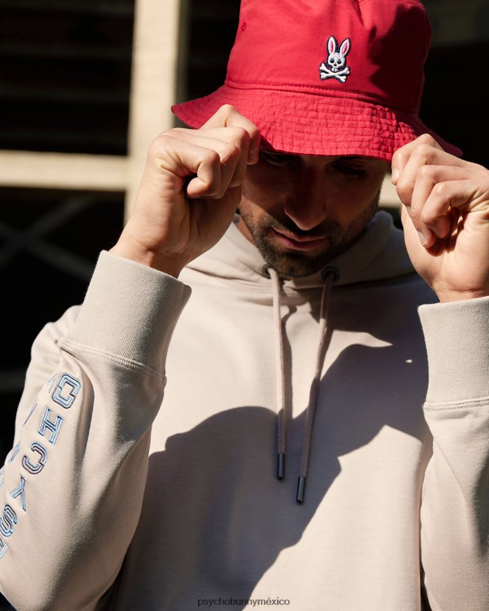 sombrero de cubo para hombre rojo brillanteR46422705 Psycho Bunny