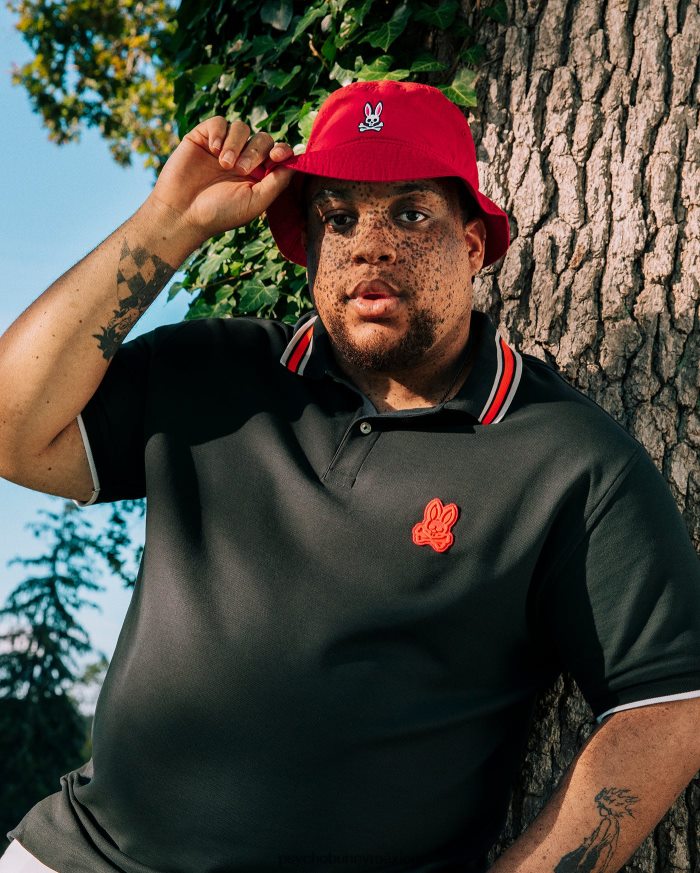 sombrero de cubo para hombre rojo brillanteR46422705 Psycho Bunny