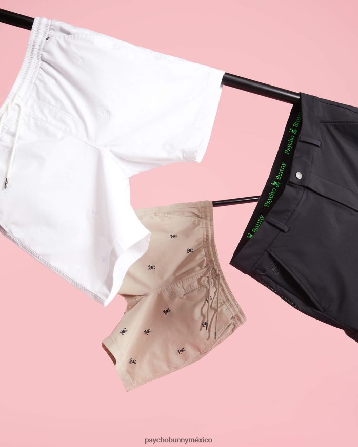 pantalón corto con cintura elástica y bordado de islas para hombre areniscaR46422446 Psycho Bunny
