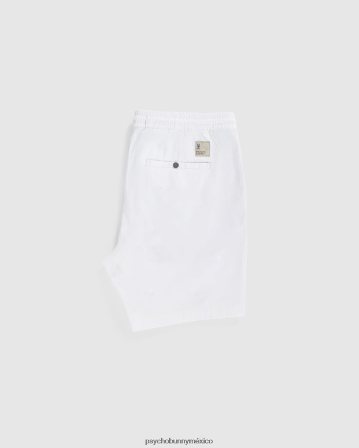 pantalón corto con cintura elástica y bordado de islas para hombre blancoR46422457 Psycho Bunny