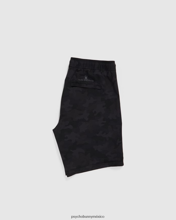 pantalones cortos de viajero para hombre camuflaje negroR46422463 Psycho Bunny