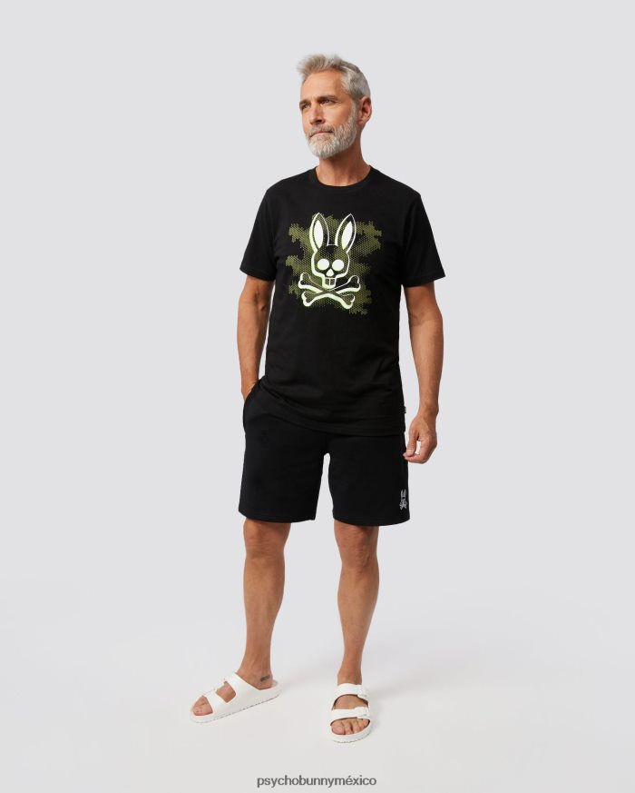 pantalones cortos deportivos bordados gresham para hombre negroR46422466 Psycho Bunny