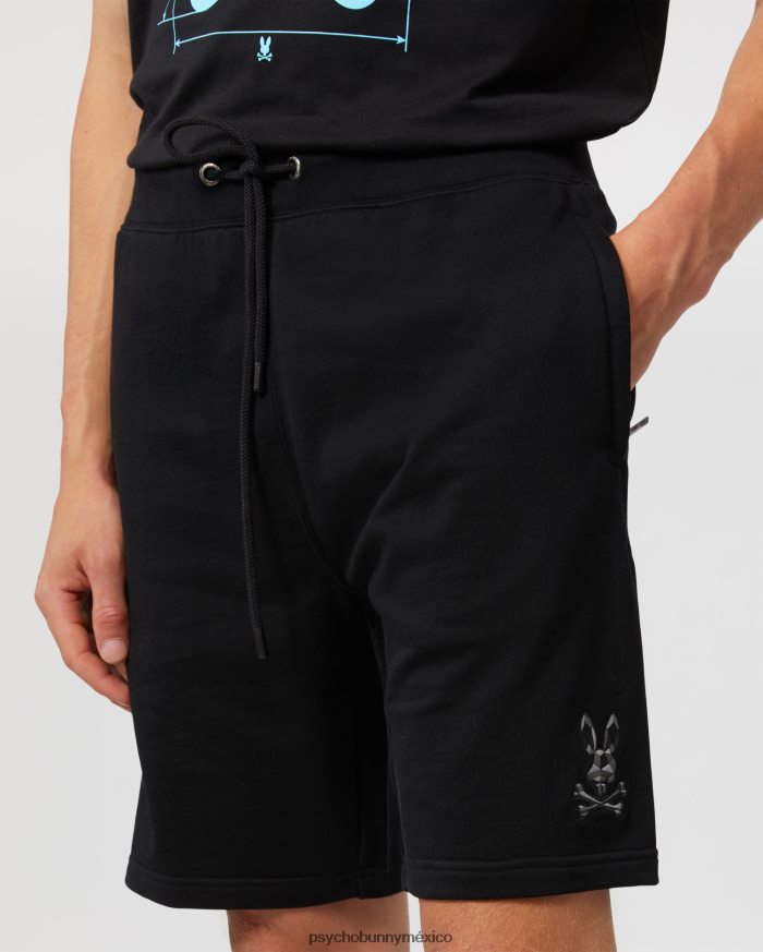 pantalones cortos deportivos bordados starwood para hombre negroR46422465 Psycho Bunny