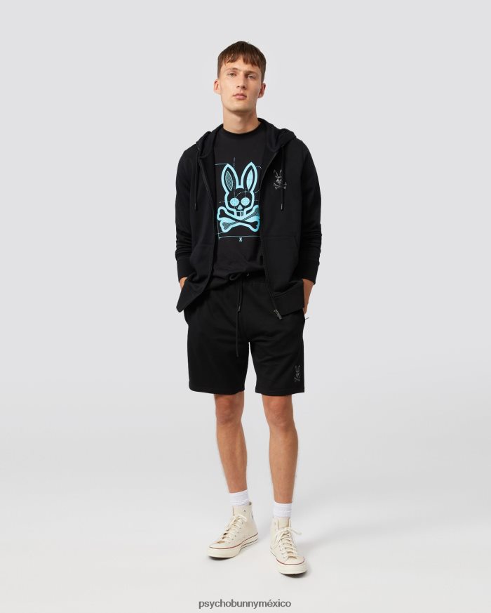 pantalones cortos deportivos bordados starwood para hombre negroR46422465 Psycho Bunny
