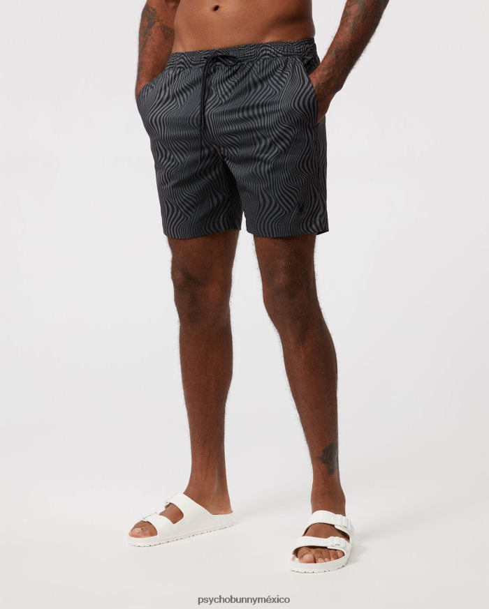 shorts de baño culver para hombre negroR46422519 Psycho Bunny