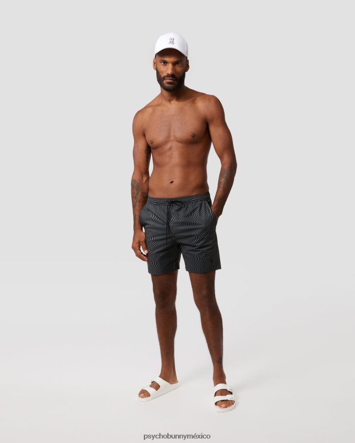 shorts de baño culver para hombre negroR46422519 Psycho Bunny