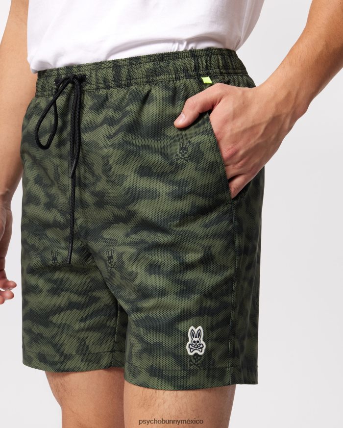 shorts de baño de camuflaje rockaway para hombre oliva oscuroR46422524 Psycho Bunny