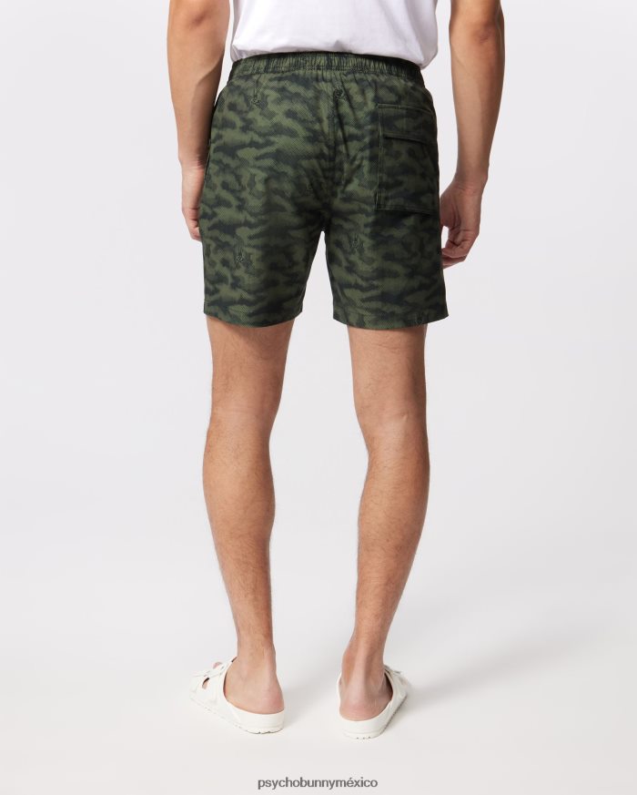 shorts de baño de camuflaje rockaway para hombre oliva oscuroR46422524 Psycho Bunny