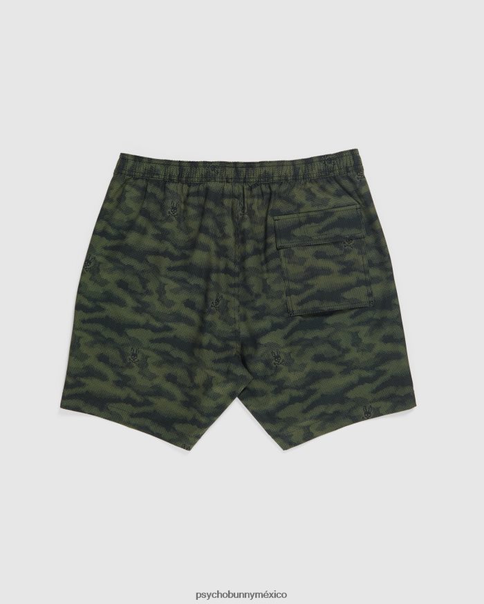 shorts de baño de camuflaje rockaway para hombre oliva oscuroR46422524 Psycho Bunny