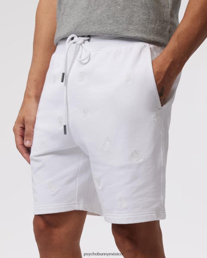 sudadera corta con bordado de woad para hombre blancoR46422282 Psycho Bunny