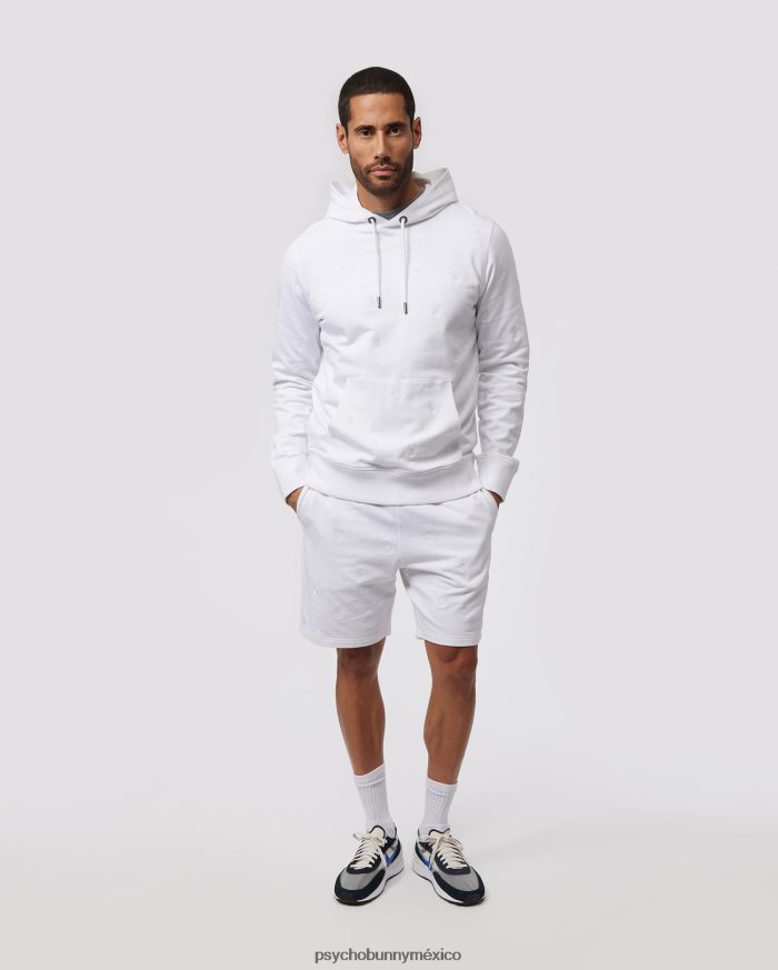 sudadera corta con bordado de woad para hombre blancoR46422282 Psycho Bunny