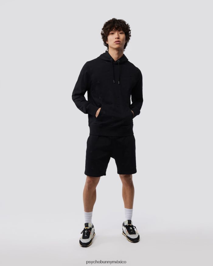 sudadera corta con bordado de woad para hombre negroR46422451 Psycho Bunny