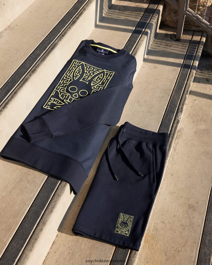 sudadera corta con bordado pisani para hombre ArmadaR46422299 Psycho Bunny