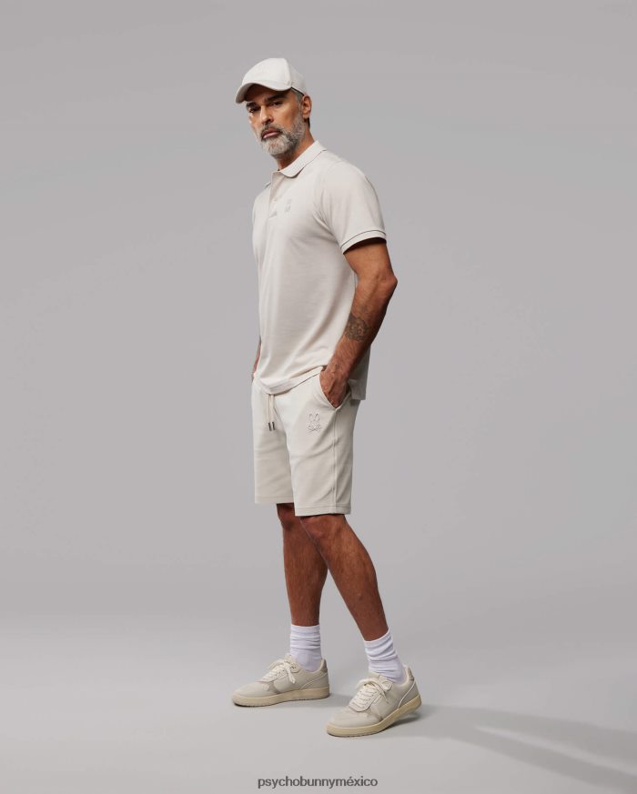 sudadera corta con contorno para hombre lino naturalR46422322 Psycho Bunny