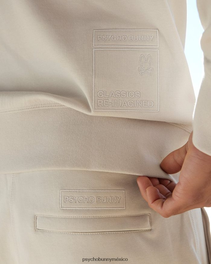 sudadera corta con contorno para hombre lino naturalR46422322 Psycho Bunny