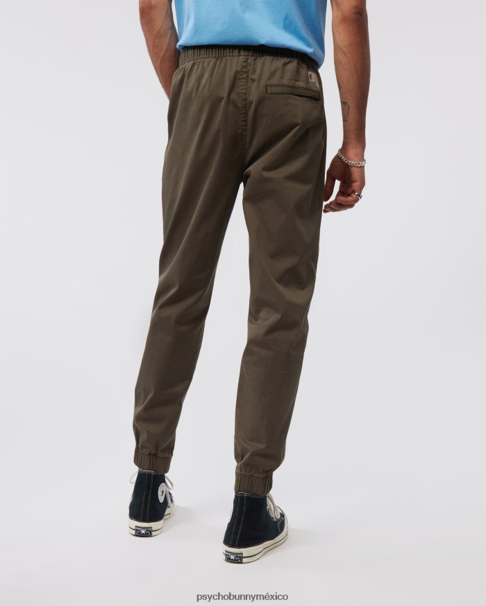 jogger toledo de sarga de algodón para hombre oliva oscuroR46422483 Psycho Bunny