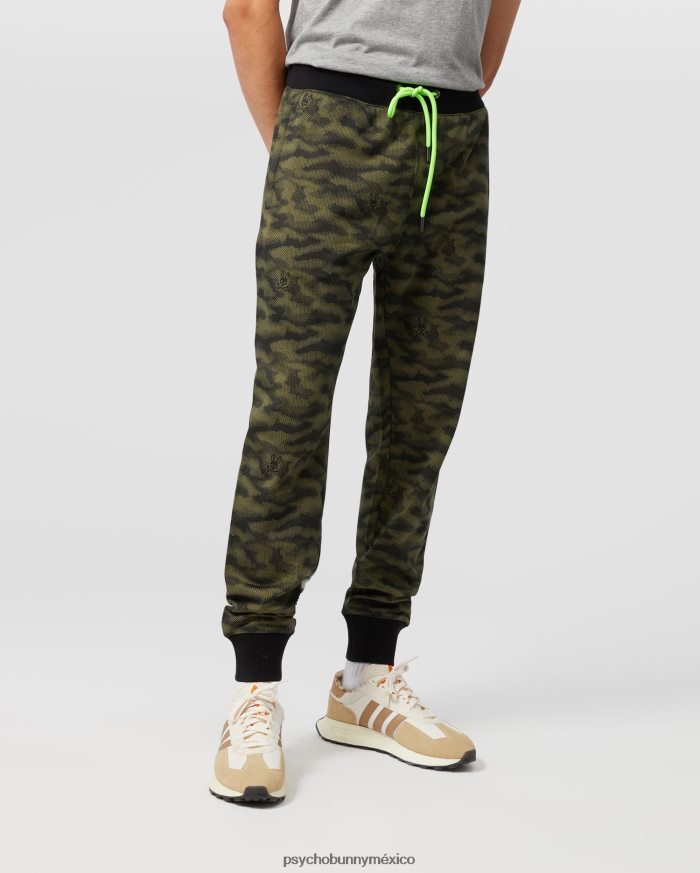 pantalones deportivos de camuflaje rockaway para hombre oliva oscuroR46422502 Psycho Bunny