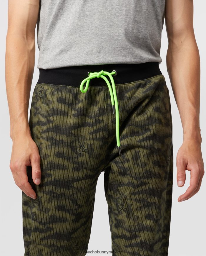 pantalones deportivos de camuflaje rockaway para hombre oliva oscuroR46422502 Psycho Bunny