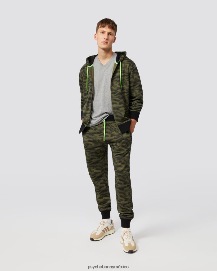 pantalones deportivos de camuflaje rockaway para hombre oliva oscuroR46422502 Psycho Bunny