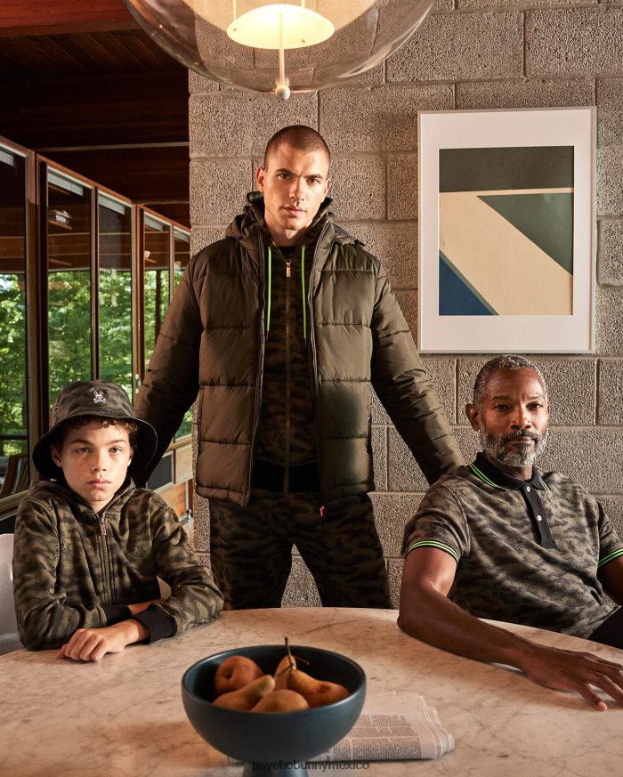 pantalones deportivos de camuflaje rockaway para hombre oliva oscuroR46422502 Psycho Bunny