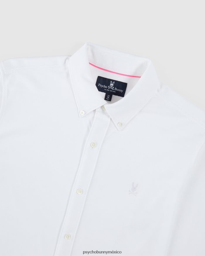 Camisa Oxford de piqué de algodón de manga larga Astor para hombre blancoR46422374 Psycho Bunny