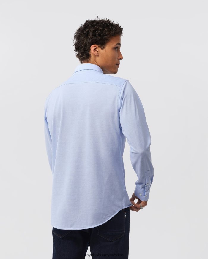 Camisa Oxford de piqué de algodón de manga larga Astor para hombre corriente en chorroR46422378 Psycho Bunny