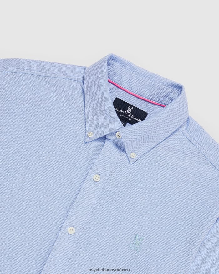 Camisa Oxford de piqué de algodón de manga larga Astor para hombre corriente en chorroR46422378 Psycho Bunny