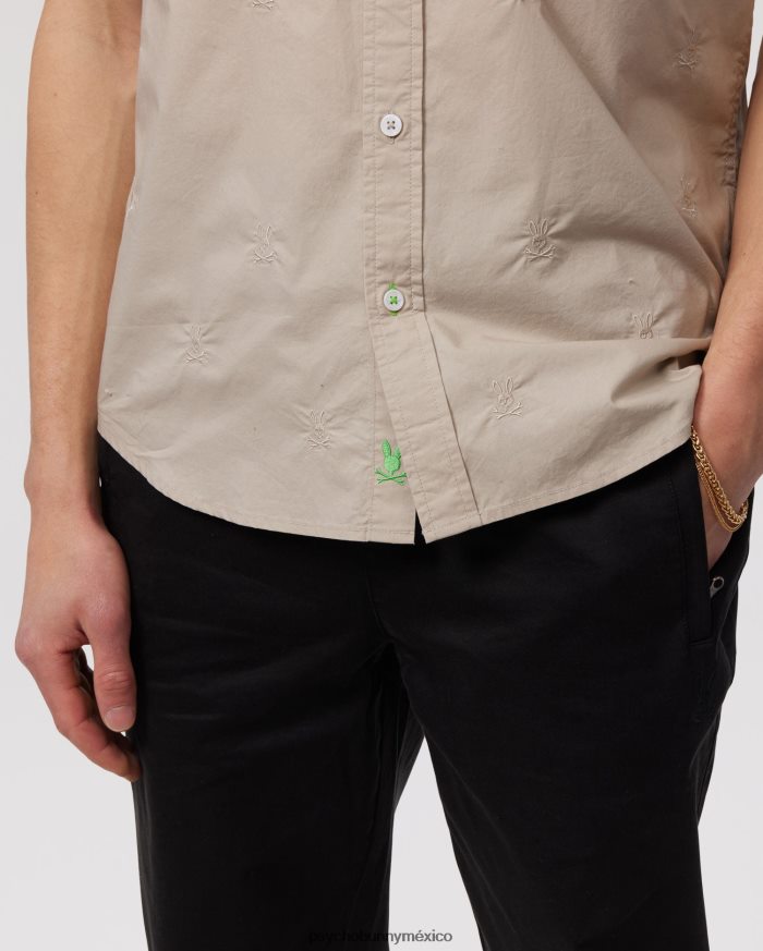 camisa de manga corta razzmic para hombre areniscaR46422373 Psycho Bunny