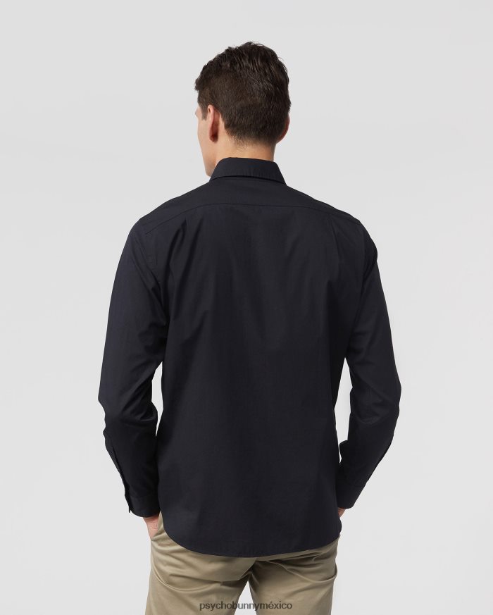 camisa de popelina de manga larga para hombre negroR46422383 Psycho Bunny