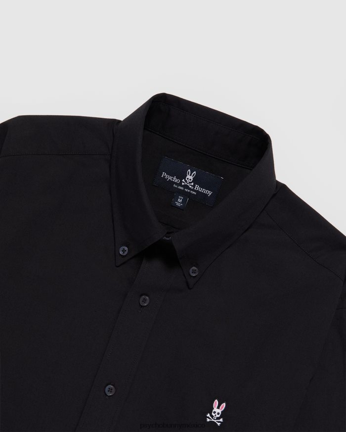 camisa de popelina de manga larga para hombre negroR46422383 Psycho Bunny