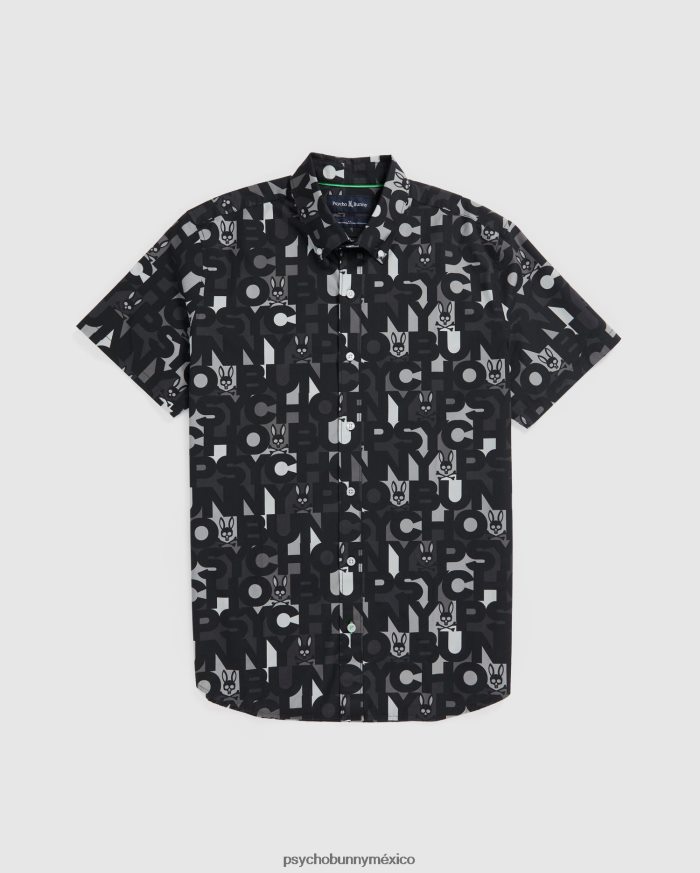 camisa manga corta bagh hombre negroR46422285 Psycho Bunny
