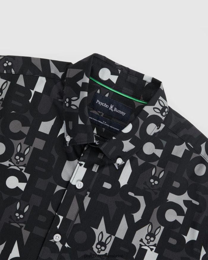 camisa manga corta bagh hombre negroR46422285 Psycho Bunny