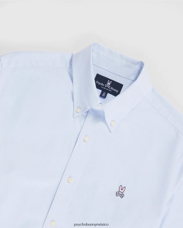 camisa oxford de manga larga para hombre azul claroR46422380 Psycho Bunny