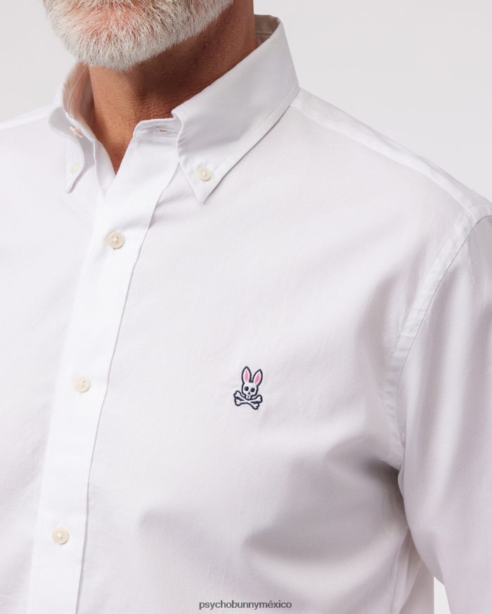 camisa oxford de manga larga para hombre blancoR46422382 Psycho Bunny