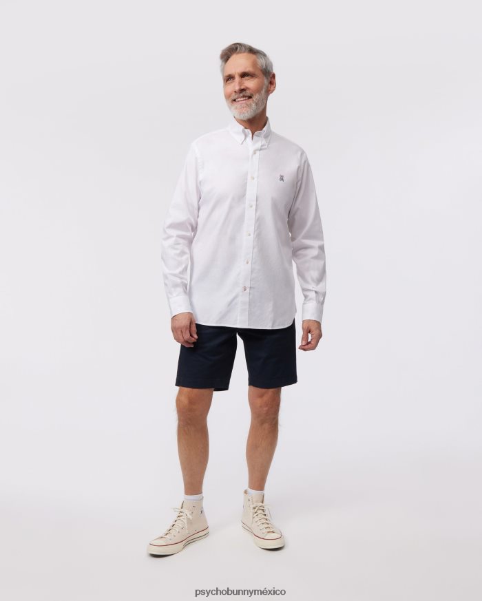 camisa oxford de manga larga para hombre blancoR46422382 Psycho Bunny