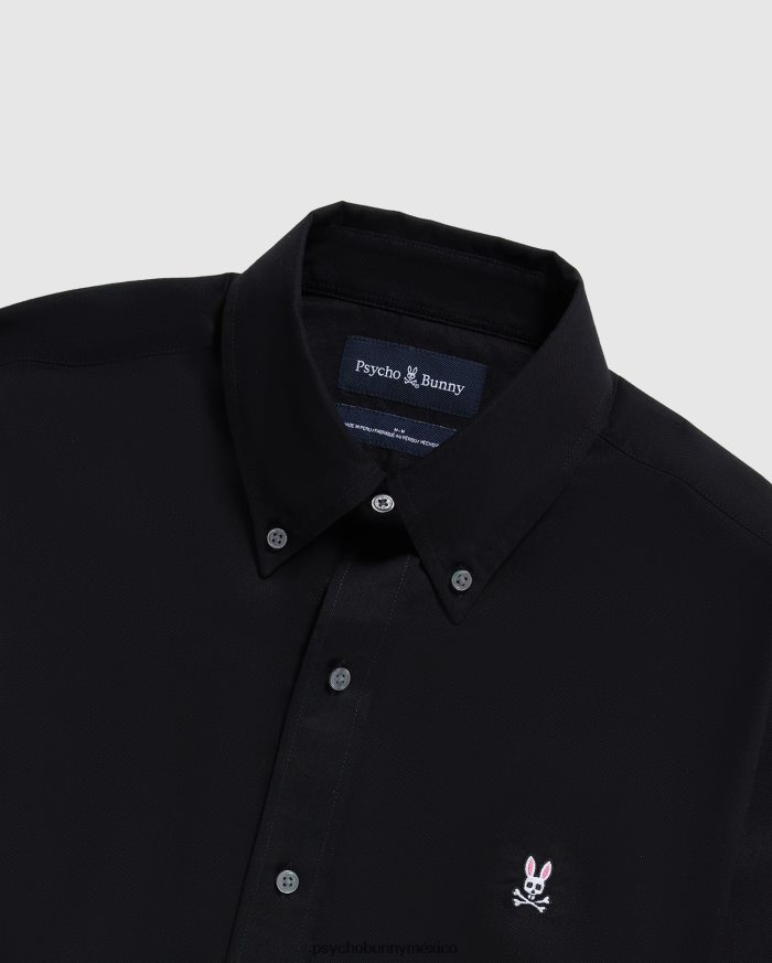 camisa oxford de manga larga para hombre negroR46422379 Psycho Bunny