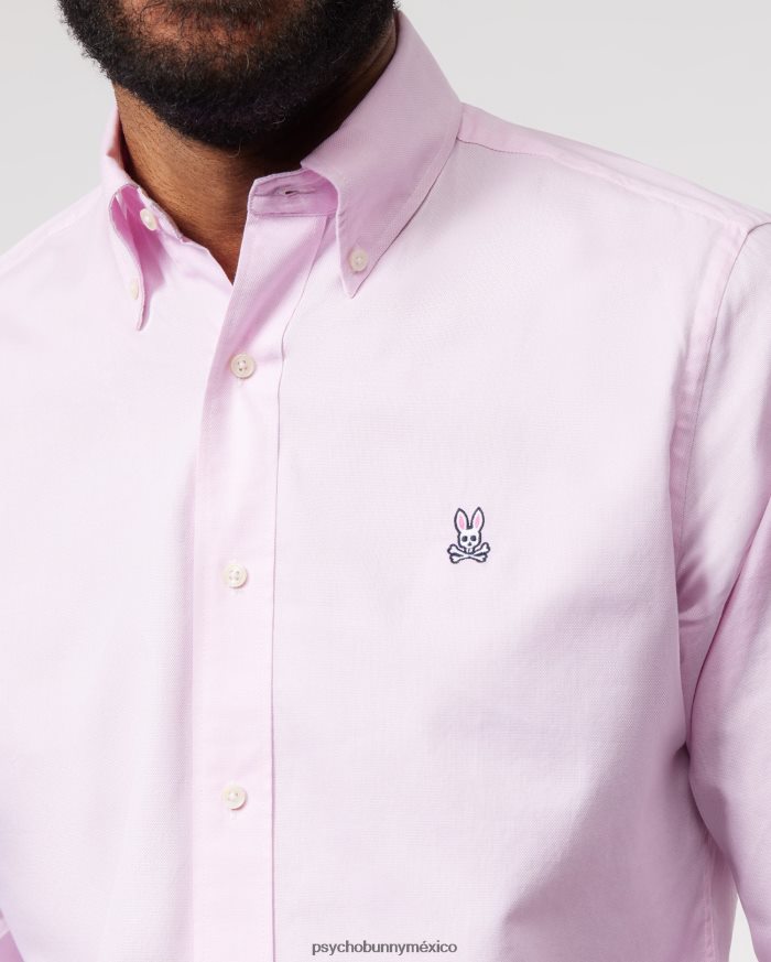 camisa oxford de manga larga para hombre rosaR46422381 Psycho Bunny