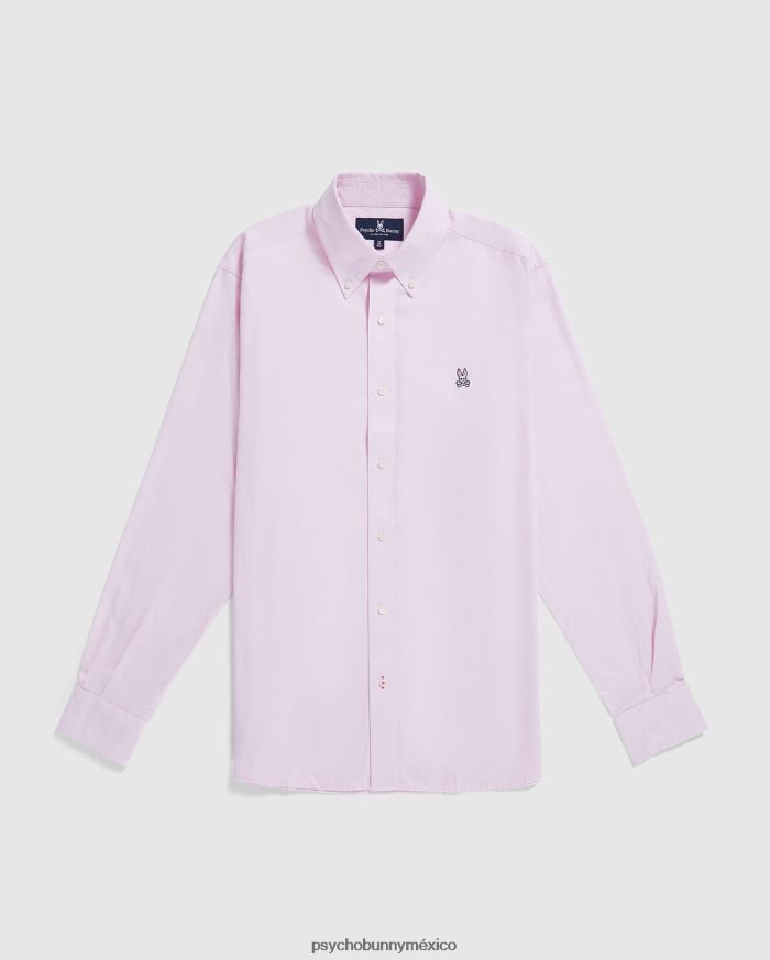 camisa oxford de manga larga para hombre rosaR46422381 Psycho Bunny