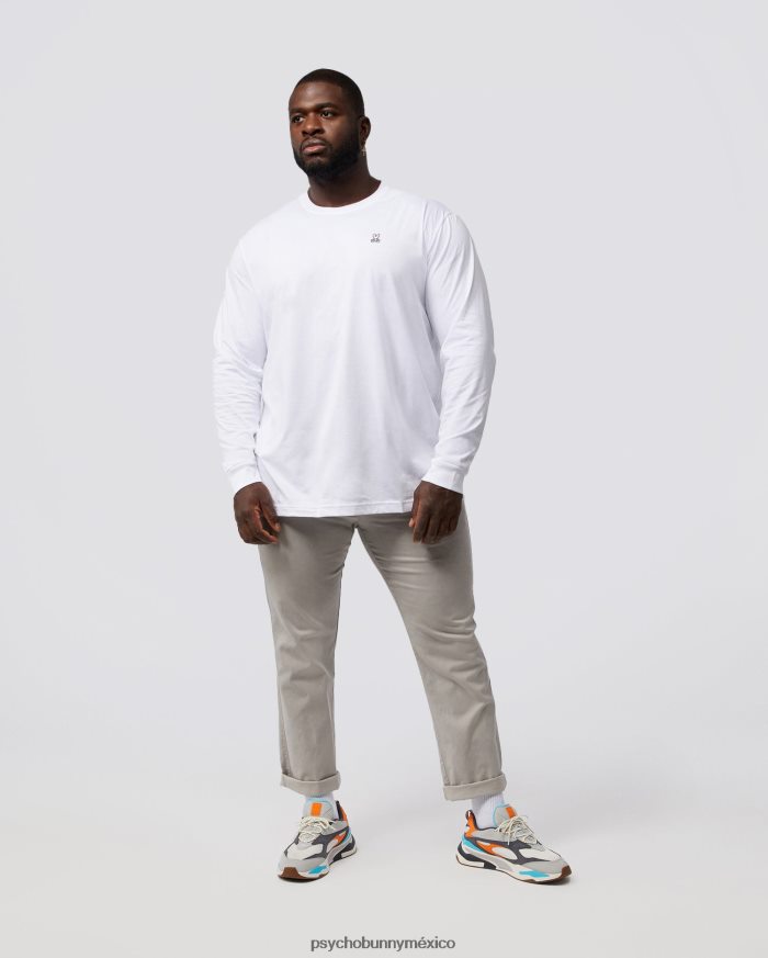 equipo clásico de manga larga para hombre grande y alto blancoR46422431 Psycho Bunny