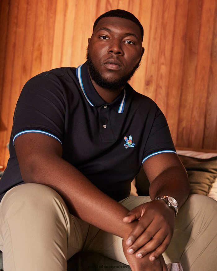 polo a rayas con cuello hilsboro grande y alto para hombre ArmadaR46422425 Psycho Bunny