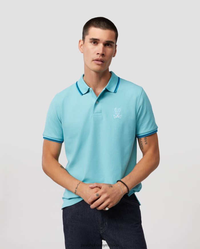 polo bordado gresham para hombre azul costeroR4642268 Psycho Bunny